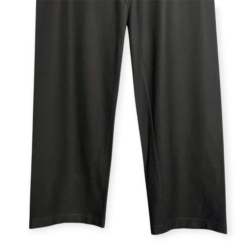 Eileen Fisher Stretch Crepe Straight Pant SIZE M Black Washable Full Length USA - Picture 8 of 9